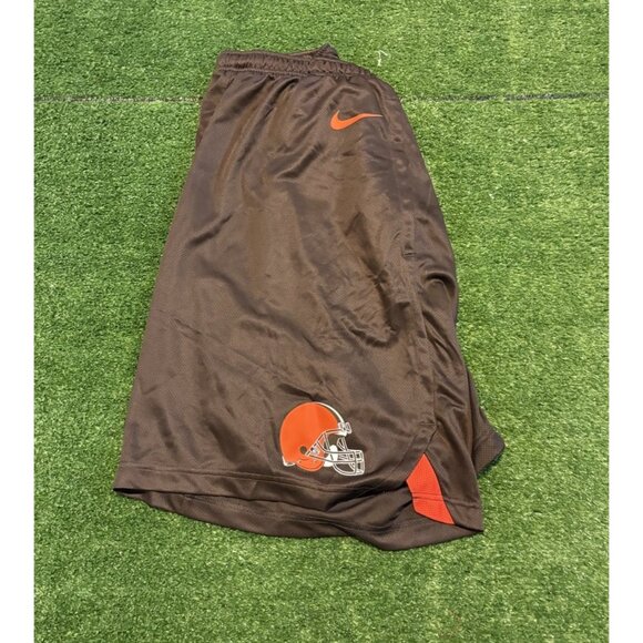 Cleveland Browns shorts mens 2XL brown orange nike lighweight training workout 2 - Picture 1 of 11